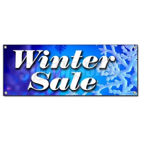 Signmission WINTER SALE BANNER SIGN store clearance signs discount 50% save big B-Winter Sale